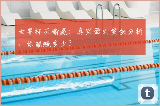 世界杯买输赢:真实盈利案例分析,你能赚多少?